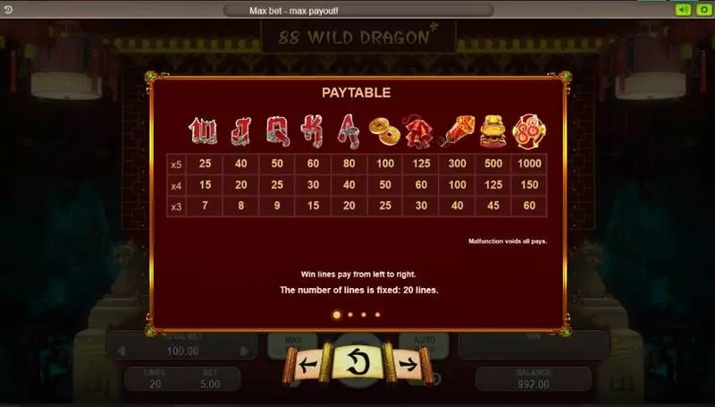 88 Wild Dragons Slots made by Booongo - Info and Rules
