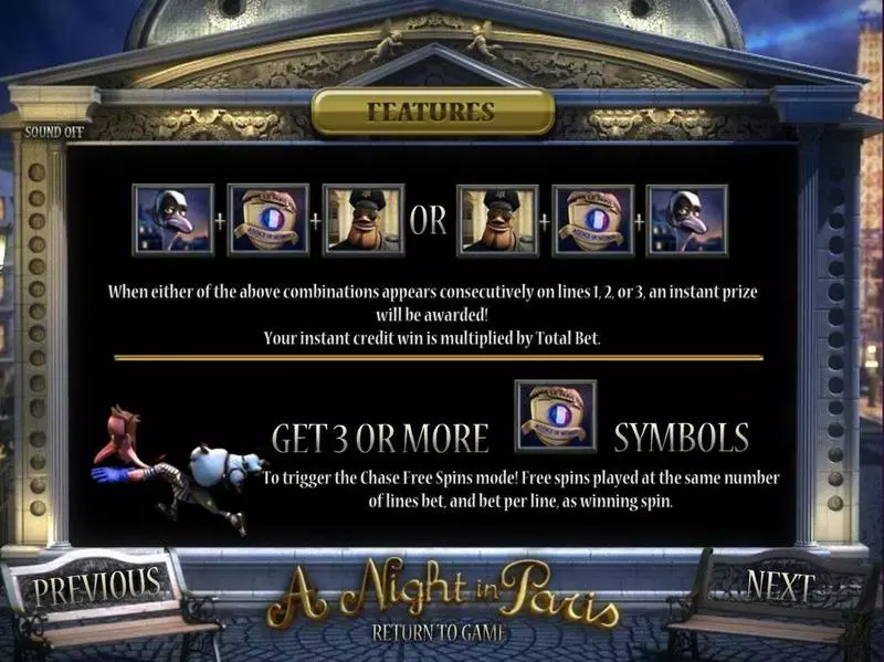 A night in Paris Slots made by BetSoft - Info and Rules