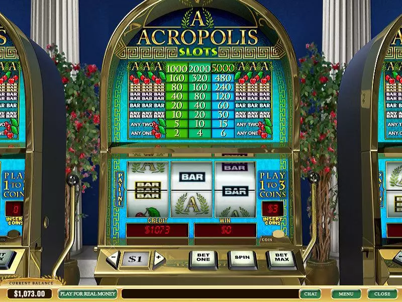 Acropolis Slots made by PlayTech - Main Screen Reels