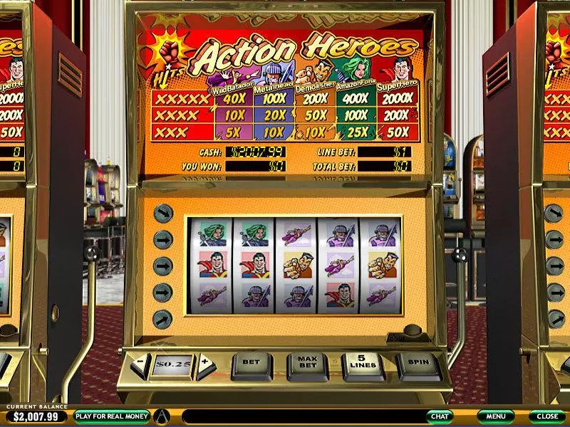 Action Heroes Slots made by PlayTech - Main Screen Reels
