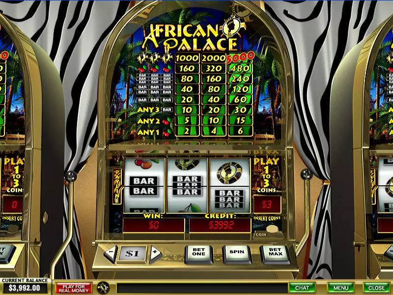 African Palace Slots made by PlayTech - Main Screen Reels
