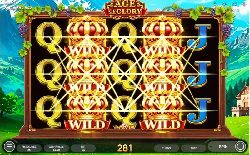 Age of Glory Slots made by Endorphina - Main Screen Reels