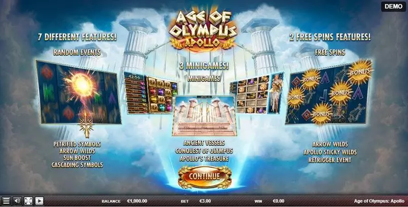 Age of Olympus: Apollo Slots made by Red Rake Gaming - Info and Rules