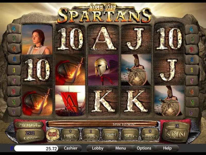 Age of Spartans Slots made by Saucify - Main Screen Reels