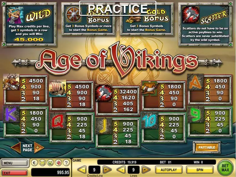 Age of Vikings Slots made by GTECH - Info and Rules