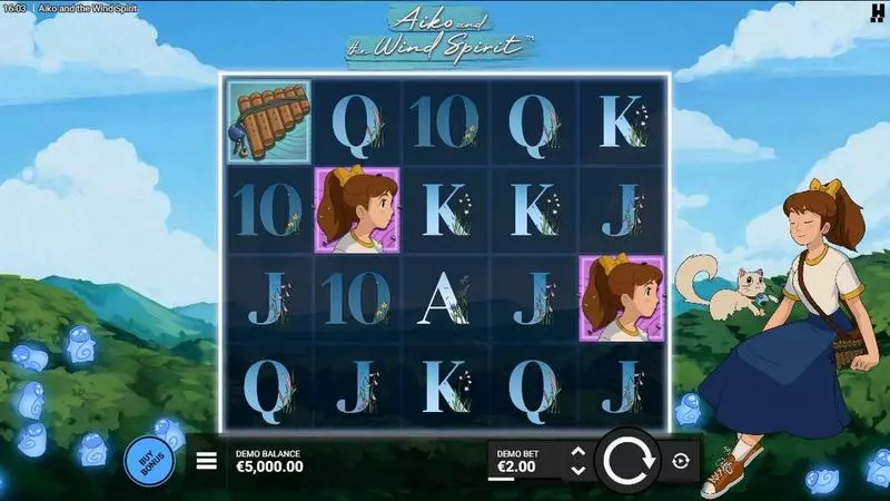 Aiko and the Wind Spirit Slots made by Hacksaw Gaming - Main Screen Reels
