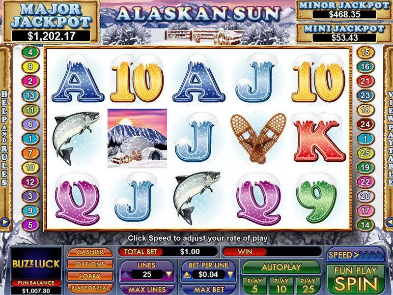 Alaskan Sun Slots made by NuWorks - Main Screen Reels