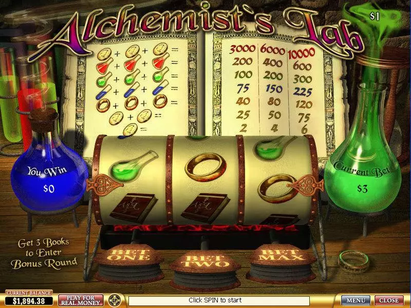 Alchemists Lab Slots made by PlayTech - Main Screen Reels