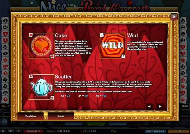 Alice and the Red Queen Slots made by 1x2 Gaming - Bonus 1