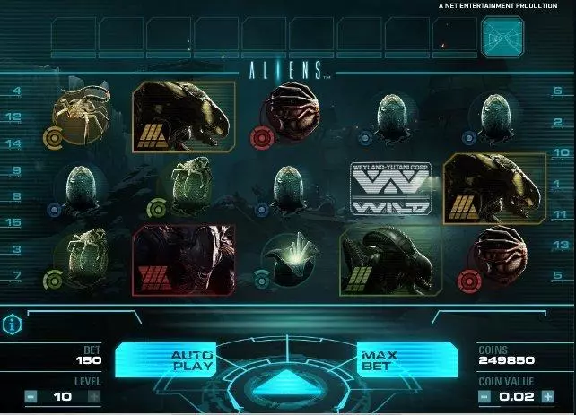 Aliens Slots made by NetEnt - Main Screen Reels