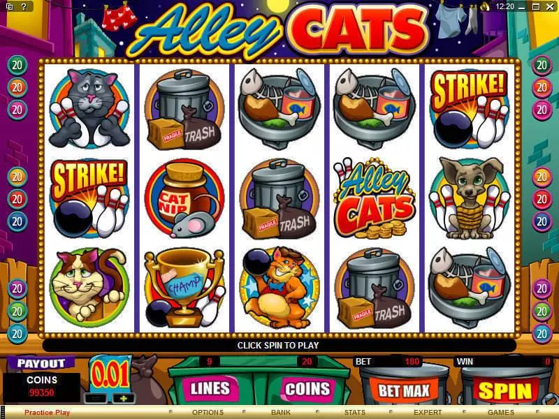 Alley Cats Slots made by Microgaming - Main Screen Reels