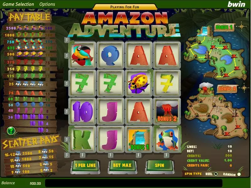 Amazon Adventure Slots made by Amaya - Main Screen Reels