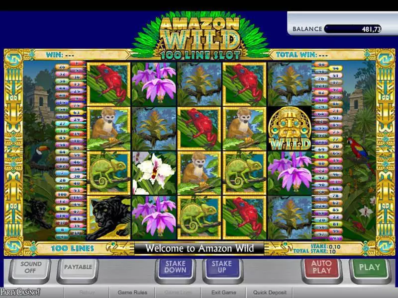 Amazon Wild Slots made by bwin.party - Main Screen Reels
