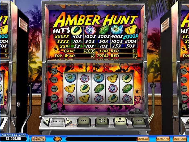 Amber Hunt Slots made by PlayTech - Main Screen Reels