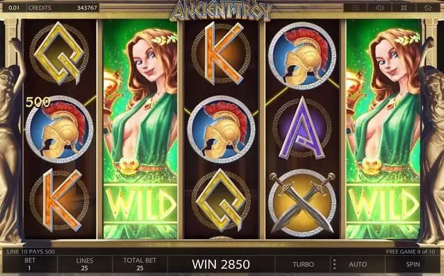 Ancient Troy Slots made by Endorphina - Main Screen Reels