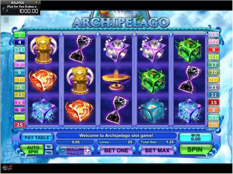 Archipelago Slots made by GamesOS - Main Screen Reels