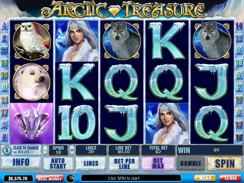 Arctic Treasure Slots made by PlayTech - Main Screen Reels