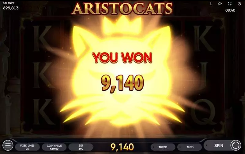Aristocats Slots made by Endorphina - Winning Screenshot