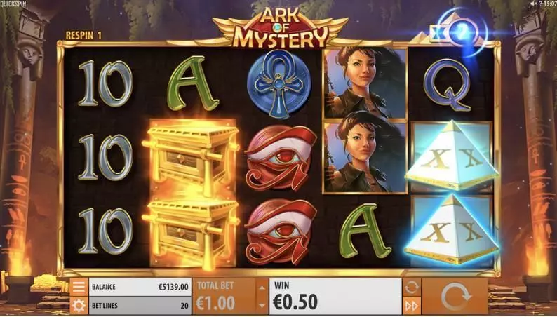 Ark of Mystery Slots made by Quickspin - Main Screen Reels