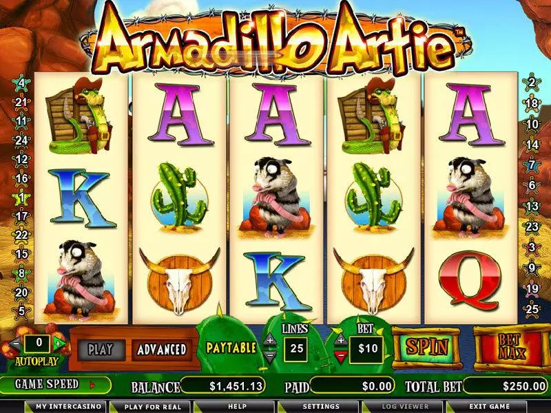 Armadillo Artie Slots made by Amaya - Main Screen Reels