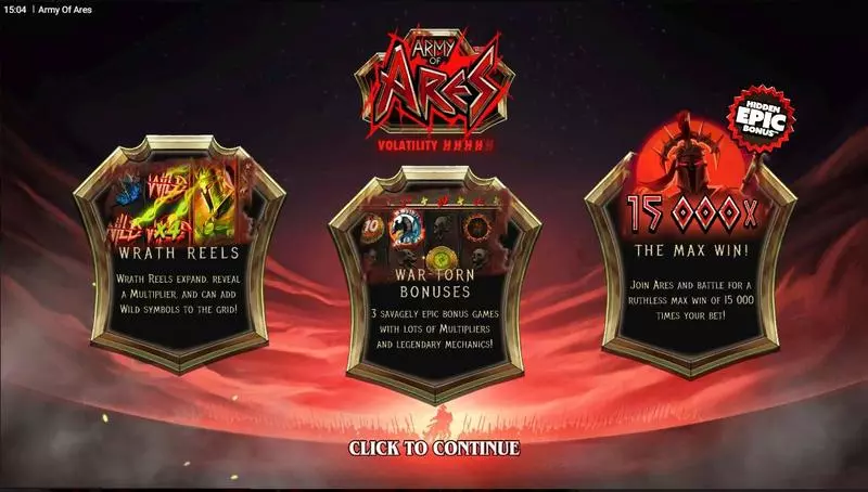 Army Of Ares Slots made by Hacksaw Gaming - Info and Rules