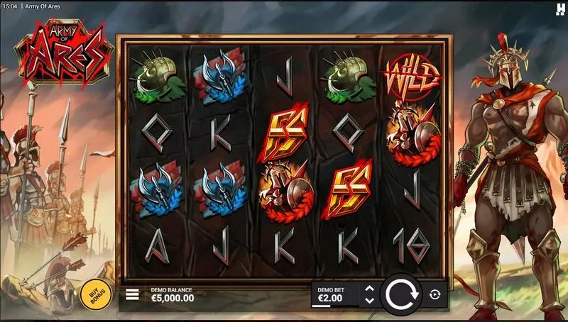 Army Of Ares Slots made by Hacksaw Gaming - Main Screen Reels