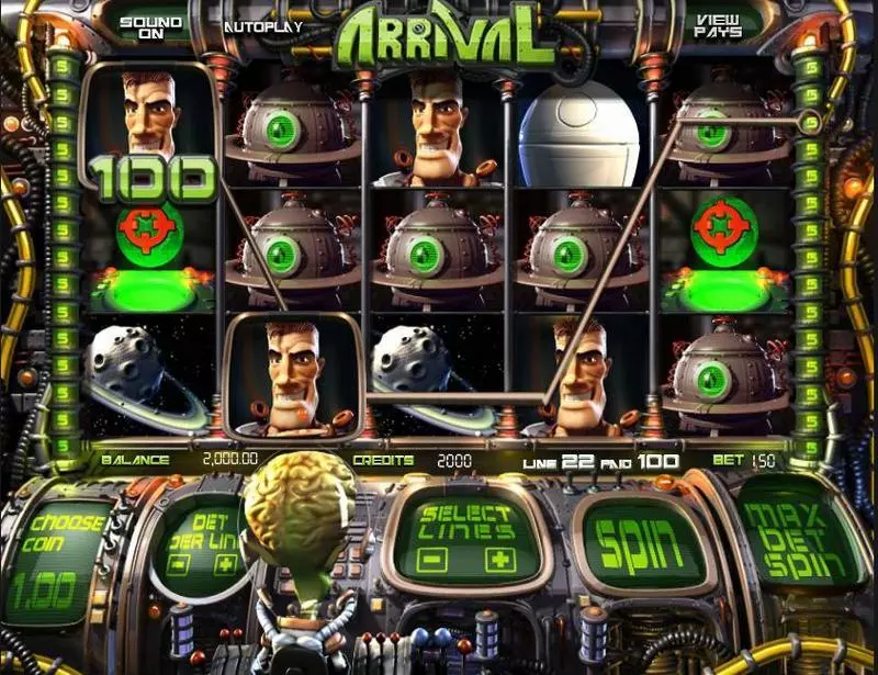 Arrival Slots made by BetSoft - Introduction Screen