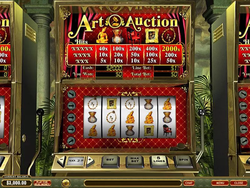 Art Auction Slots made by PlayTech - Main Screen Reels