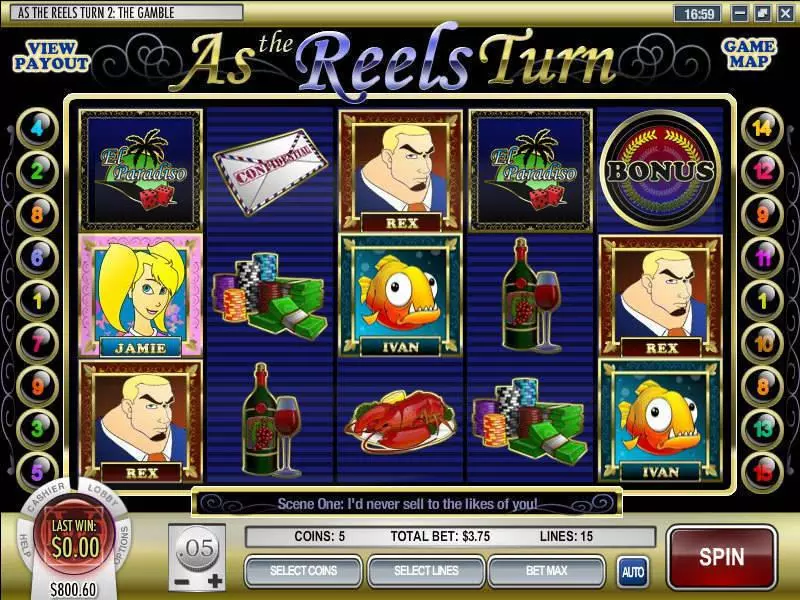 As the Reels Turn 2 Slots made by Rival - Main Screen Reels
