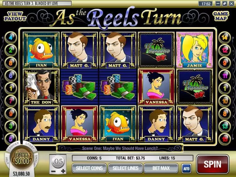 As the Reels Turn 3 Slots made by Rival - Main Screen Reels