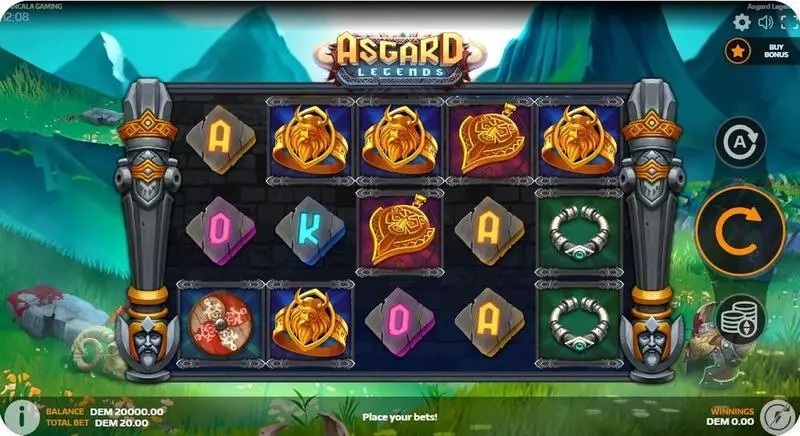 Asgard Legends Slots made by Mancala Gaming - Main Screen Reels