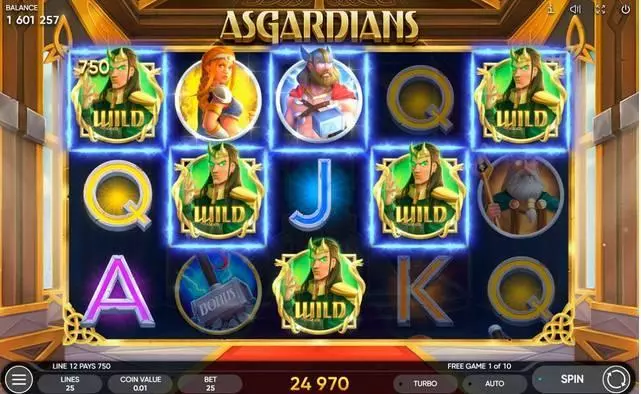 Asgardians  Slots made by Endorphina - Main Screen Reels