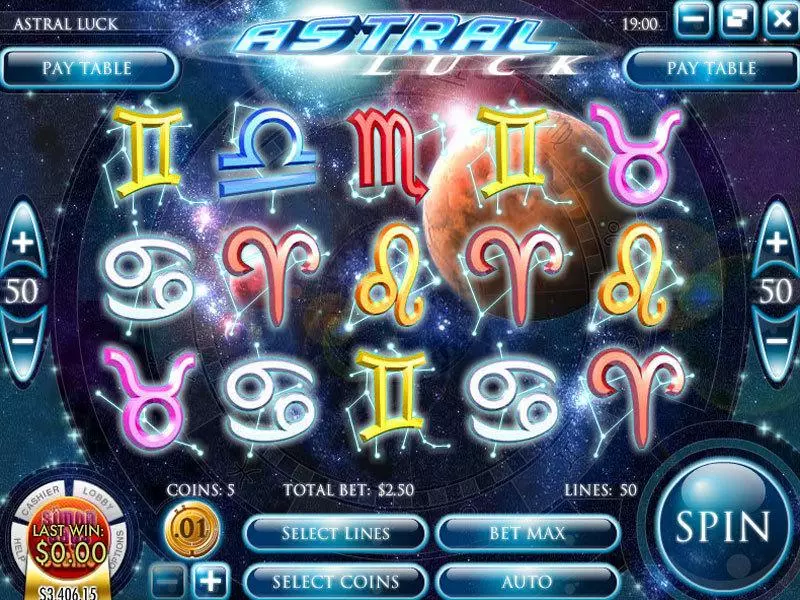Astral Luck Slots made by Rival - Main Screen Reels