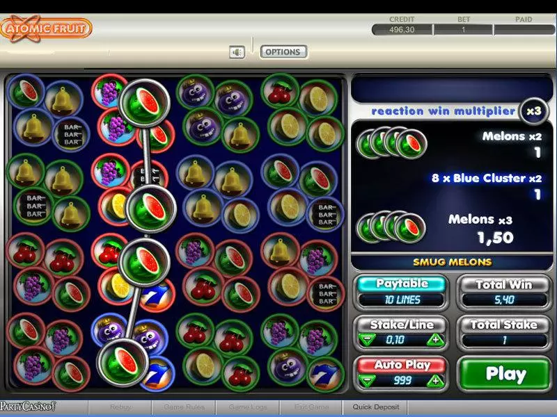 Atomic Fruit Slots made by bwin.party - Main Screen Reels