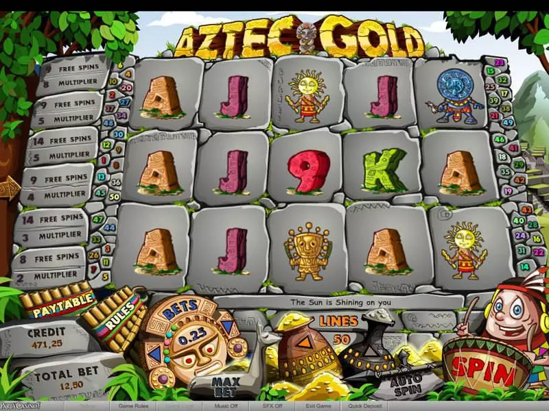 Aztec Gold Slots made by bwin.party - Main Screen Reels