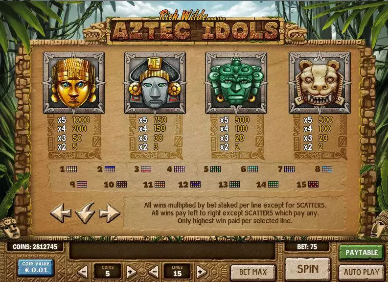 Aztec Idols Slots made by Play'n GO - Info and Rules