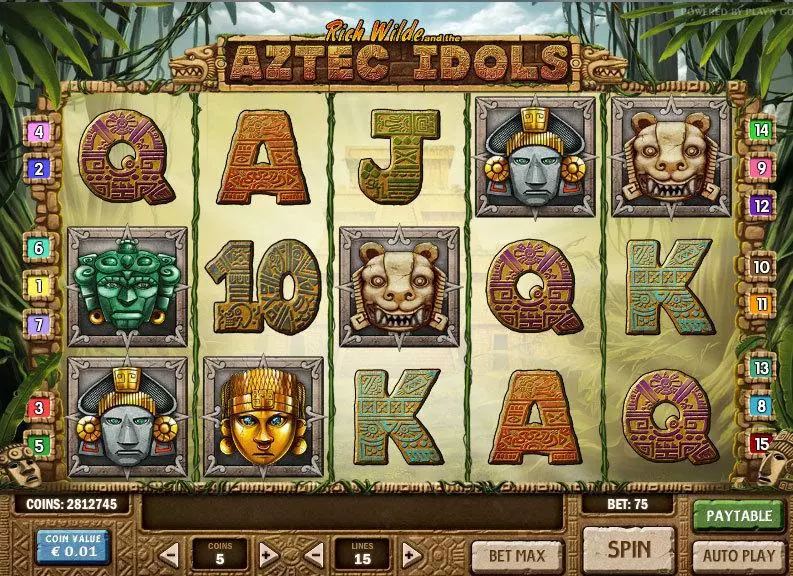 Aztec Idols Slots made by Play'n GO - Main Screen Reels