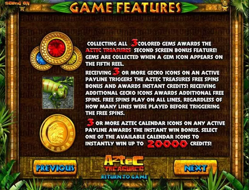 Aztec Treasures Slots made by BetSoft - Info and Rules