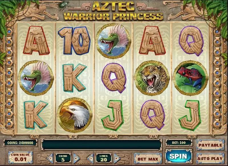 Aztec Warrior Princess Slots made by Play'n GO - Main Screen Reels