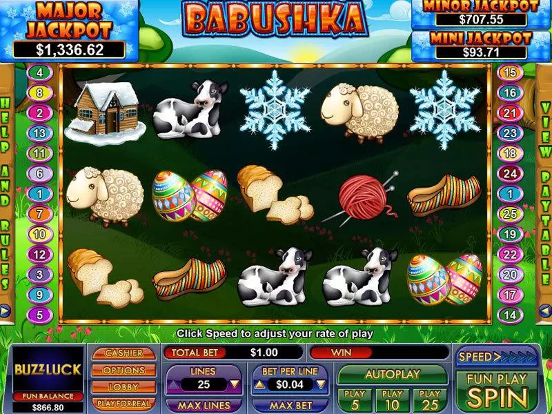 Babushka Slots made by NuWorks - Main Screen Reels