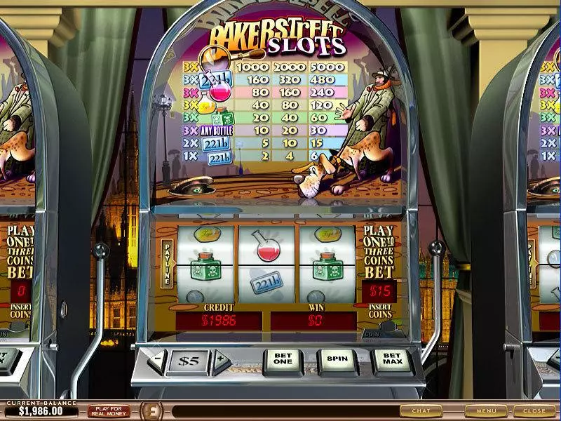 Baker Street Slots made by PlayTech - Main Screen Reels