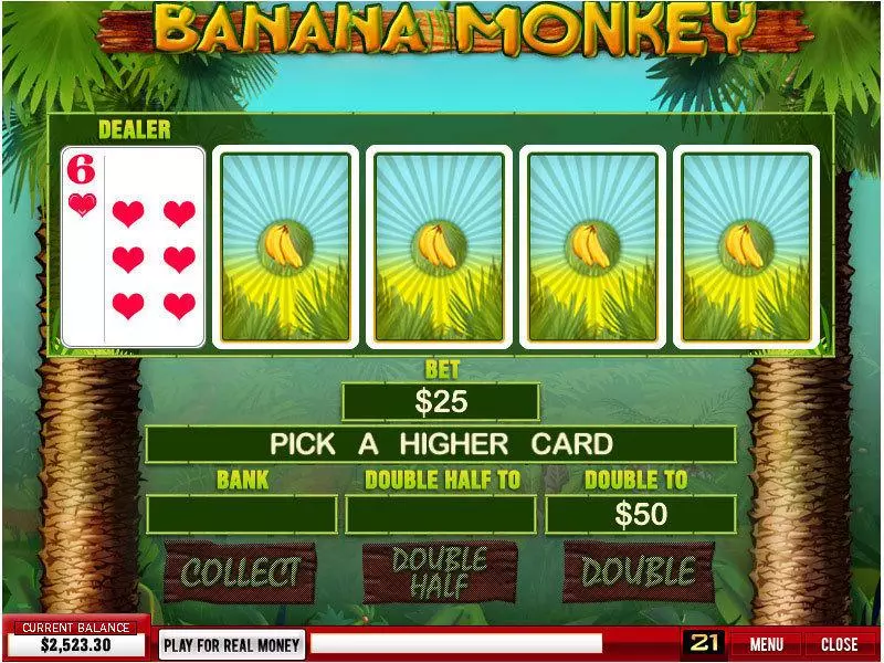 Banana Monkey Slots made by PlayTech - Gamble Screen
