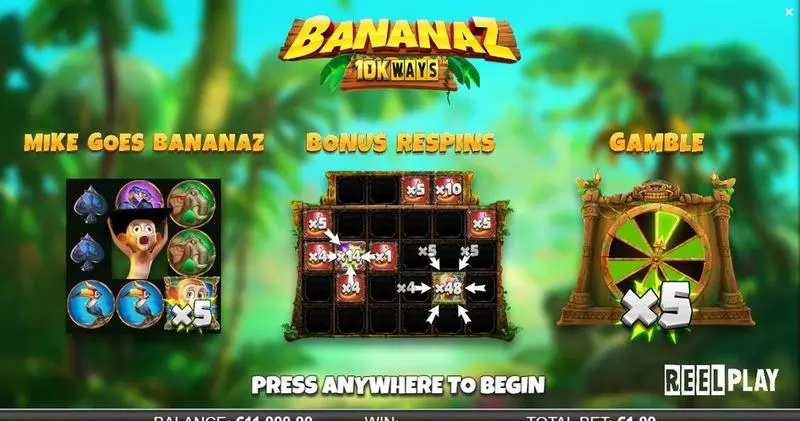 Bananaz 10K Ways Slots made by ReelPlay - Info and Rules
