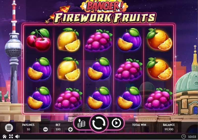 Banger! Firework Fruits Slots made by Apparat Gaming - Main Screen Reels