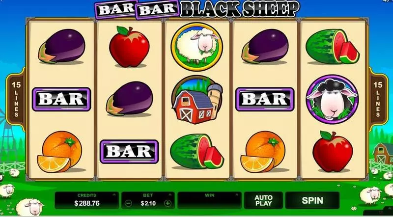 Bar Bar Black Sheep  Slots made by Microgaming - Main Screen Reels