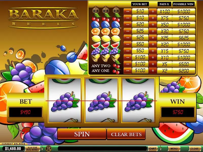 Baraka Reels Slots made by PlayTech - Main Screen Reels