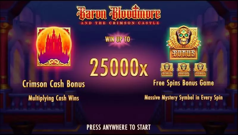 Baron Bloodmore and the Crimson Castle Slots made by Thunderkick - Info and Rules