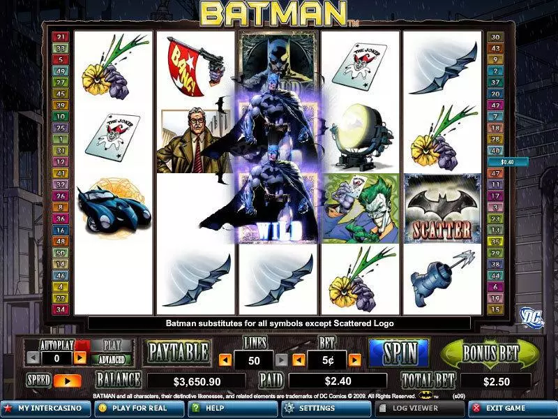 Batman Slots made by Amaya - Main Screen Reels