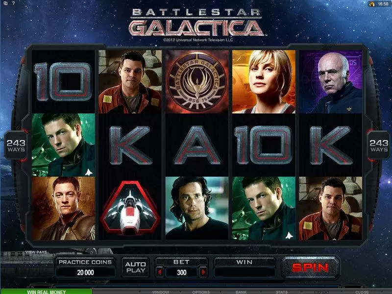 Battlestar Galactica Slots made by Microgaming - Main Screen Reels