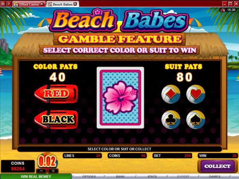 Beach Babes Slots made by Microgaming - Gamble Screen